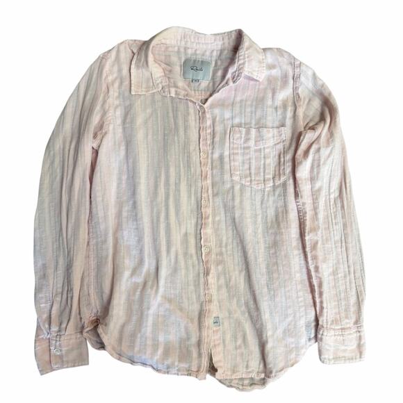 Rails Charli Striped Button-Up Women’s Top Size Small - Picture 7 of 11